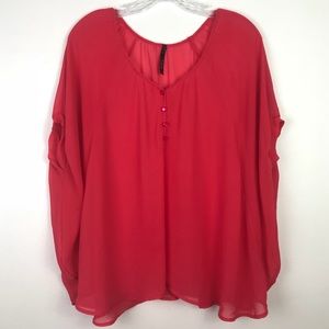 Flowing Fuscia Top Size Large
